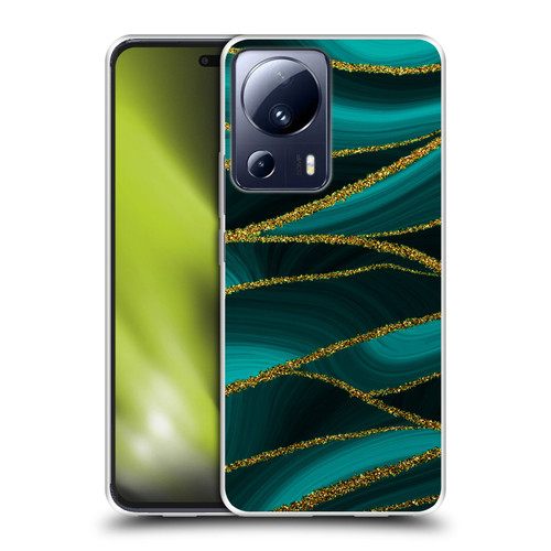 UtArt Malachite Emerald Turquoise Shimmers Soft Gel Case for Xiaomi 13 Lite 5G