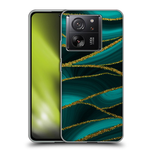 UtArt Malachite Emerald Turquoise Shimmers Soft Gel Case for Xiaomi 13T 5G / 13T Pro 5G
