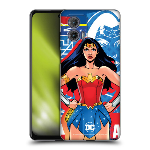 DC Women Core Compositions Wonder Woman Soft Gel Case for Motorola Moto G73 5G