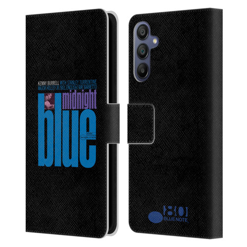 Blue Note Records Albums 2 Kenny Burell Midnight Blue Leather Book Wallet Case Cover For Samsung Galaxy A15