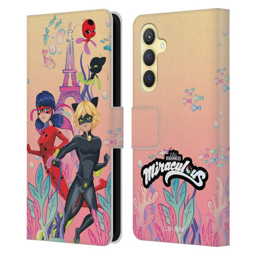 Miraculous Tales of Ladybug & Cat Noir Aqua Ladybug Aqua Power Leather Book Wallet Case Cover For Samsung Galaxy S23 FE 5G