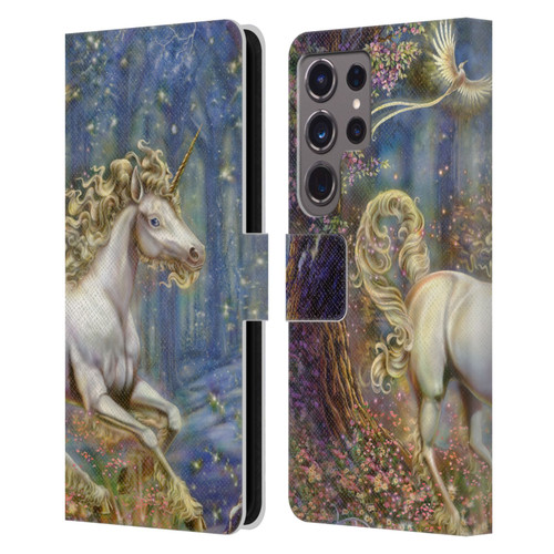 Myles Pinkney Mythical Unicorn Leather Book Wallet Case Cover For Samsung Galaxy S24 Ultra 5G