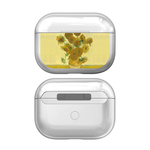 The National Gallery Art Sunflowers Clear Hard Crystal Cover Case for Apple AirPods Pro 2 Charging Case