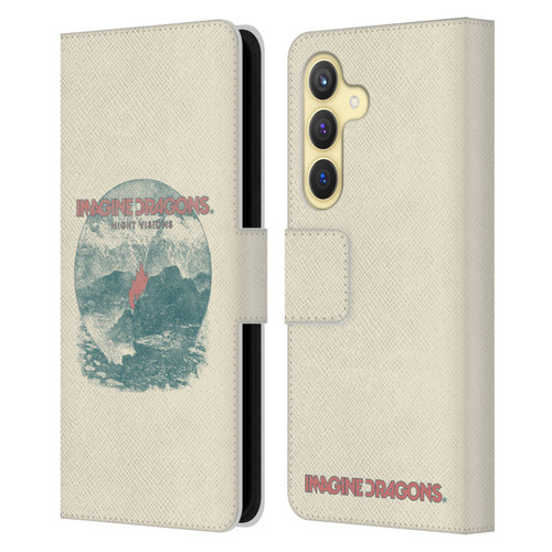 Imagine Dragons Key Art Flame Night Visions Leather Book Wallet Case Cover For Samsung Galaxy S24 5G
