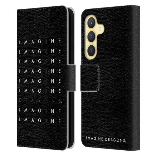 Imagine Dragons Key Art Logo Repeat Leather Book Wallet Case Cover For Samsung Galaxy S24 5G
