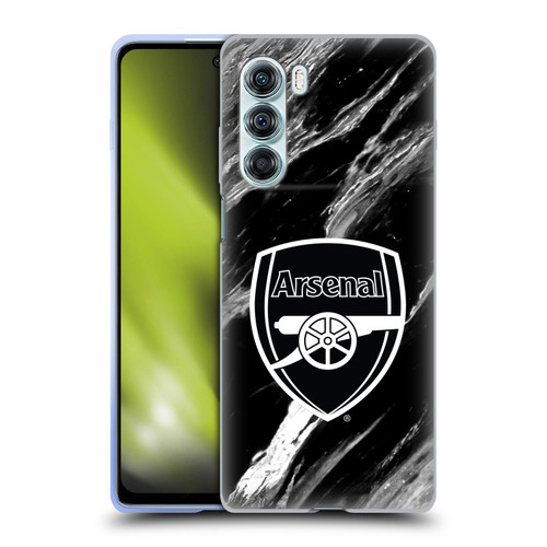 Arsenal FC Crest Patterns Marble Soft Gel Case for Motorola Edge S30 / Moto G200 5G