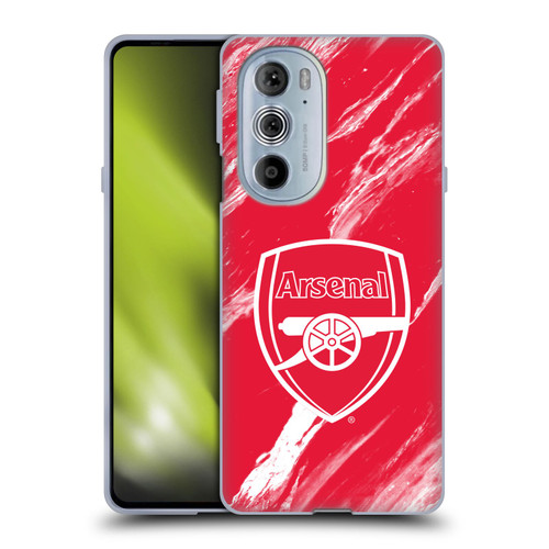 Arsenal FC Crest Patterns Red Marble Soft Gel Case for Motorola Edge X30