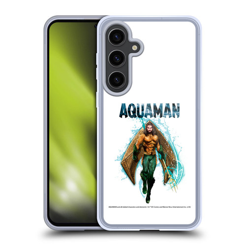 Aquaman Movie Graphics Trident of Atlan 2 Soft Gel Case for Samsung Galaxy S24+ 5G