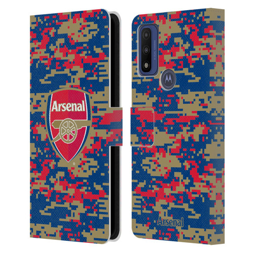 Arsenal FC Crest Patterns Digital Camouflage Leather Book Wallet Case Cover For Motorola G Pure