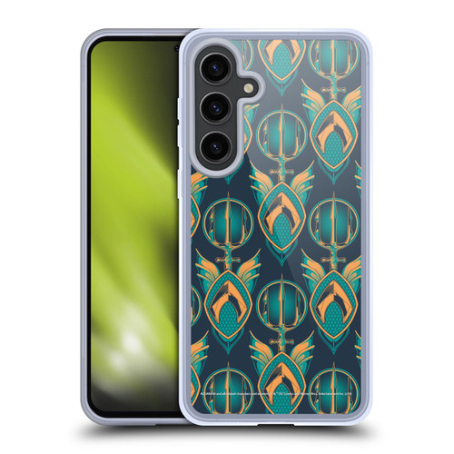 Aquaman Movie Logo Pattern Soft Gel Case for Samsung Galaxy S24+ 5G