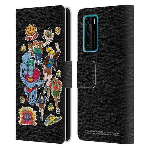 Captain Planet And The Planeteers Graphics Planeteers Leather Book Wallet Case Cover For Huawei P40 5G