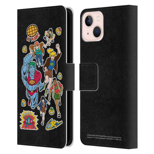 Captain Planet And The Planeteers Graphics Planeteers Leather Book Wallet Case Cover For Apple iPhone 13