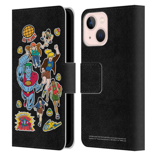 Captain Planet And The Planeteers Graphics Planeteers Leather Book Wallet Case Cover For Apple iPhone 13 Mini