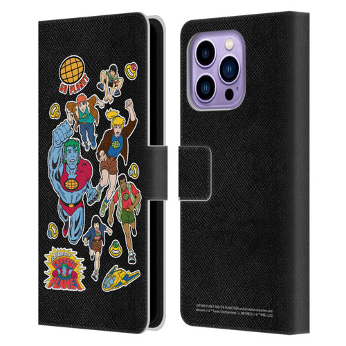 Captain Planet And The Planeteers Graphics Planeteers Leather Book Wallet Case Cover For Apple iPhone 14 Pro Max