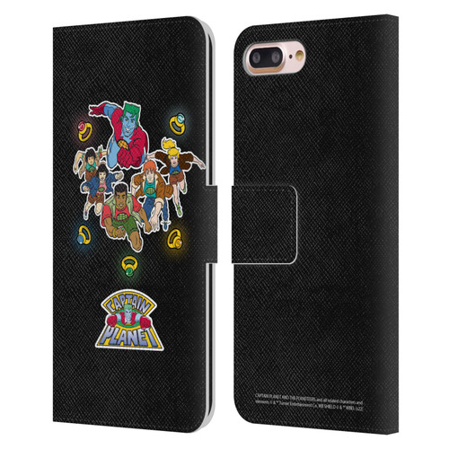 Captain Planet And The Planeteers Graphics Character Art Leather Book Wallet Case Cover For Apple iPhone 7 Plus / iPhone 8 Plus