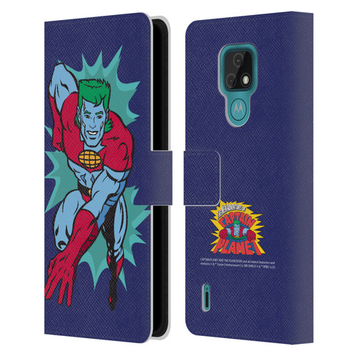 Captain Planet And The Planeteers Graphics Halftone Leather Book Wallet Case Cover For Motorola Moto E7