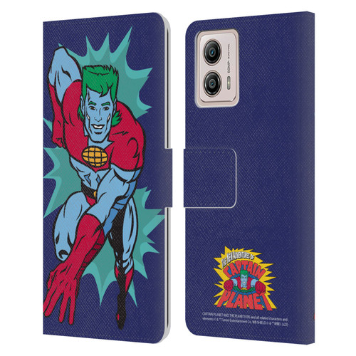 Captain Planet And The Planeteers Graphics Halftone Leather Book Wallet Case Cover For Motorola Moto G53 5G