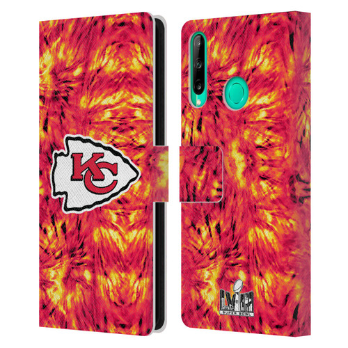 NFL 2024 Super Bowl LVIII Champions Kansas City Chiefs Tie Dye Leather Book Wallet Case Cover For Huawei P40 lite E