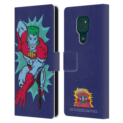 Captain Planet And The Planeteers Graphics Halftone Leather Book Wallet Case Cover For Motorola Moto G9 Play