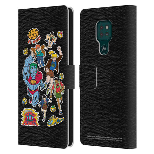Captain Planet And The Planeteers Graphics Planeteers Leather Book Wallet Case Cover For Motorola Moto G9 Play