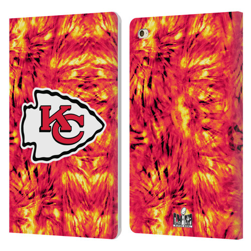 NFL 2024 Super Bowl LVIII Champions Kansas City Chiefs Tie Dye Leather Book Wallet Case Cover For Apple iPad mini 4