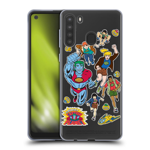 Captain Planet And The Planeteers Graphics Planeteers Soft Gel Case for Samsung Galaxy A21 (2020)