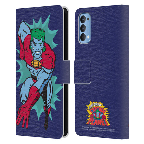 Captain Planet And The Planeteers Graphics Halftone Leather Book Wallet Case Cover For OPPO Reno 4 5G
