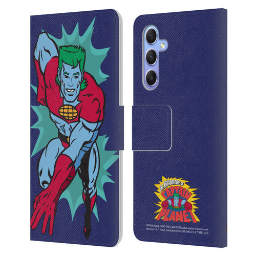 Captain Planet And The Planeteers Graphics Halftone Leather Book Wallet Case Cover For Samsung Galaxy A34 5G