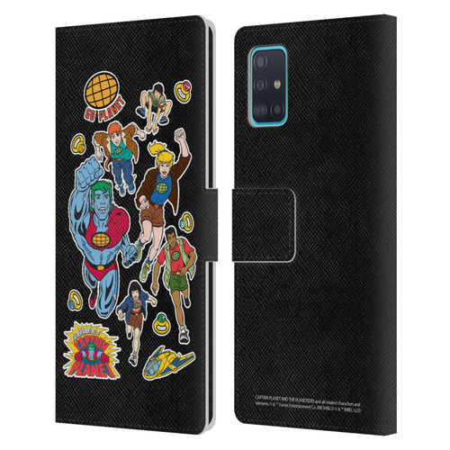 Captain Planet And The Planeteers Graphics Planeteers Leather Book Wallet Case Cover For Samsung Galaxy A51 (2019)