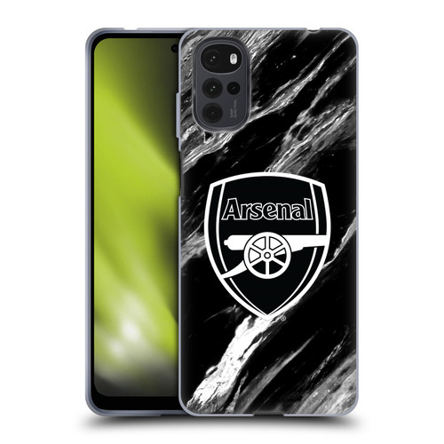 Arsenal FC Crest Patterns Marble Soft Gel Case for Motorola Moto G22