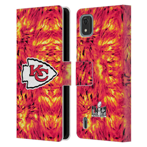 NFL 2024 Super Bowl LVIII Champions Kansas City Chiefs Tie Dye Leather Book Wallet Case Cover For Nokia C2 2nd Edition