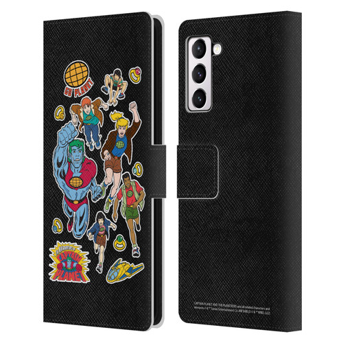 Captain Planet And The Planeteers Graphics Planeteers Leather Book Wallet Case Cover For Samsung Galaxy S21+ 5G