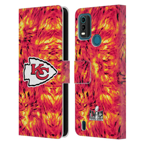NFL 2024 Super Bowl LVIII Champions Kansas City Chiefs Tie Dye Leather Book Wallet Case Cover For Nokia G11 Plus