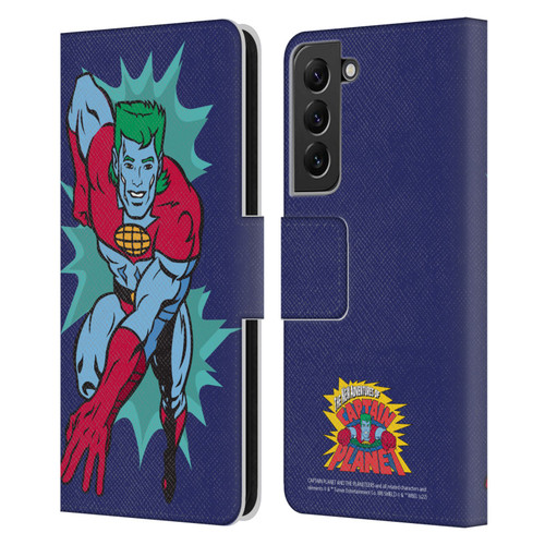 Captain Planet And The Planeteers Graphics Halftone Leather Book Wallet Case Cover For Samsung Galaxy S22+ 5G