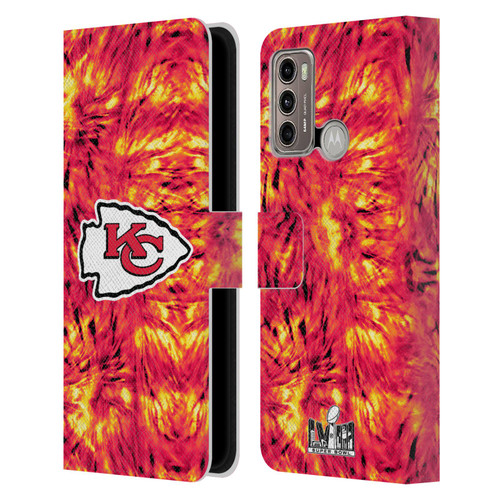 NFL 2024 Super Bowl LVIII Champions Kansas City Chiefs Tie Dye Leather Book Wallet Case Cover For Motorola Moto G60 / Moto G40 Fusion
