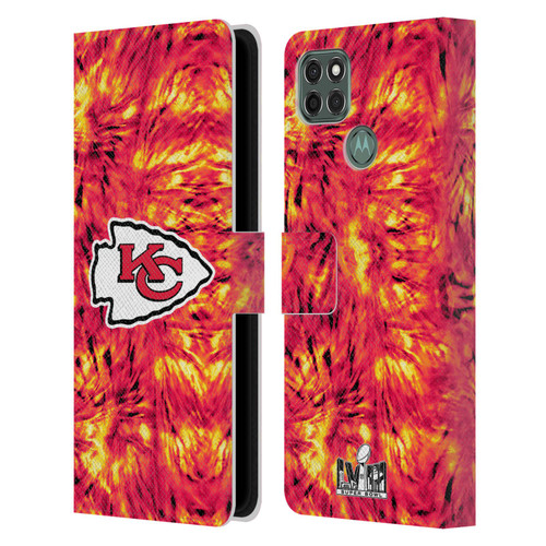 NFL 2024 Super Bowl LVIII Champions Kansas City Chiefs Tie Dye Leather Book Wallet Case Cover For Motorola Moto G9 Power