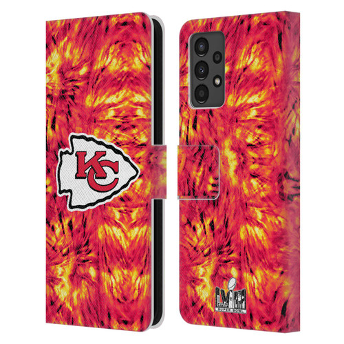 NFL 2024 Super Bowl LVIII Champions Kansas City Chiefs Tie Dye Leather Book Wallet Case Cover For Samsung Galaxy A13 (2022)