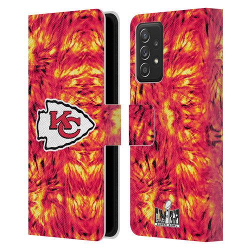 NFL 2024 Super Bowl LVIII Champions Kansas City Chiefs Tie Dye Leather Book Wallet Case Cover For Samsung Galaxy A53 5G (2022)