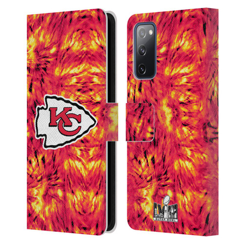 NFL 2024 Super Bowl LVIII Champions Kansas City Chiefs Tie Dye Leather Book Wallet Case Cover For Samsung Galaxy S20 FE / 5G