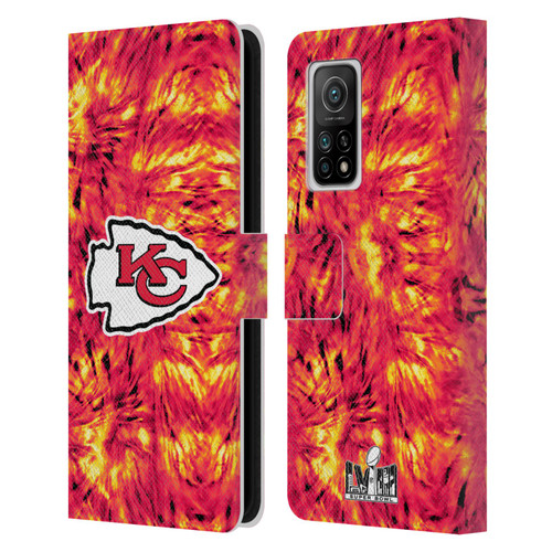 NFL 2024 Super Bowl LVIII Champions Kansas City Chiefs Tie Dye Leather Book Wallet Case Cover For Xiaomi Mi 10T 5G