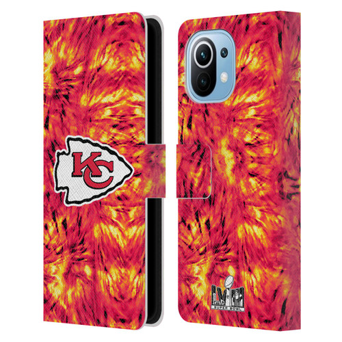 NFL 2024 Super Bowl LVIII Champions Kansas City Chiefs Tie Dye Leather Book Wallet Case Cover For Xiaomi Mi 11