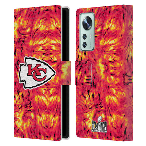 NFL 2024 Super Bowl LVIII Champions Kansas City Chiefs Tie Dye Leather Book Wallet Case Cover For Xiaomi 12