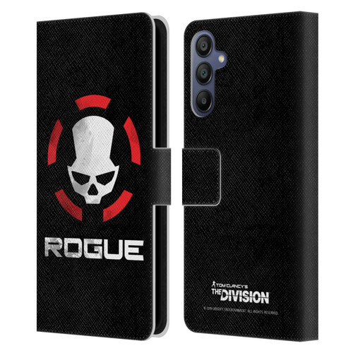 Tom Clancy's The Division Dark Zone Rouge Logo Leather Book Wallet Case Cover For Samsung Galaxy A15