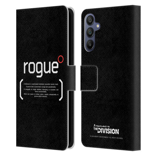 Tom Clancy's The Division Dark Zone Rouge 1 Leather Book Wallet Case Cover For Samsung Galaxy A15