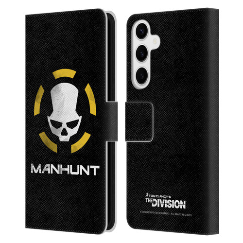 Tom Clancy's The Division Dark Zone Manhunt Logo Leather Book Wallet Case Cover For Samsung Galaxy S24+ 5G