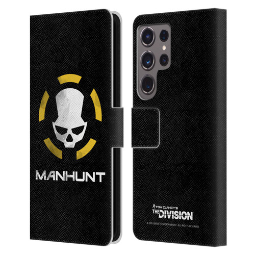 Tom Clancy's The Division Dark Zone Manhunt Logo Leather Book Wallet Case Cover For Samsung Galaxy S24 Ultra 5G