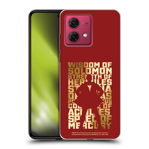 Shazam! 2019 Movie Character Art Typography Soft Gel Case for Motorola Moto G84 5G