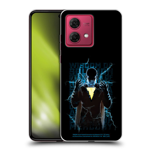 Shazam! 2019 Movie Character Art Lightning Typography Soft Gel Case for Motorola Moto G84 5G