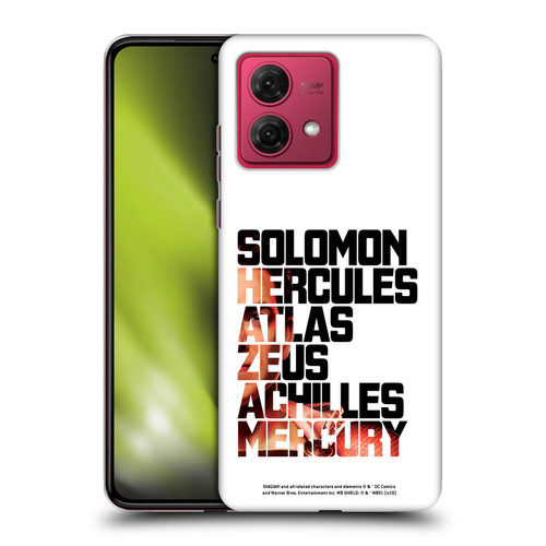 Shazam! 2019 Movie Character Art Typography 2 Soft Gel Case for Motorola Moto G84 5G