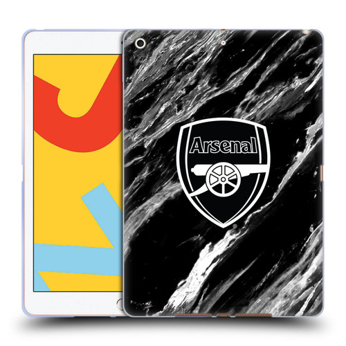 Arsenal FC Crest Patterns Marble Soft Gel Case for Apple iPad 10.2 2019/2020/2021